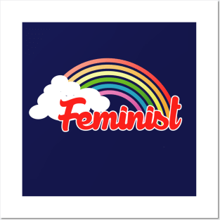 Feminist rainbow Posters and Art